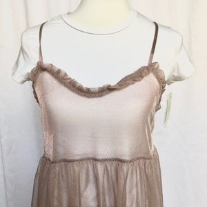 Abound Mesh and Tee Tunic Dress